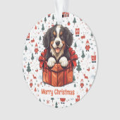 Weihnachten Bernese Mountain Dog Personalisiert Ornament (Vorderseite)