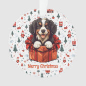 Weihnachten Bernese Mountain Dog Personalisiert Ornament (Vorderseite)
