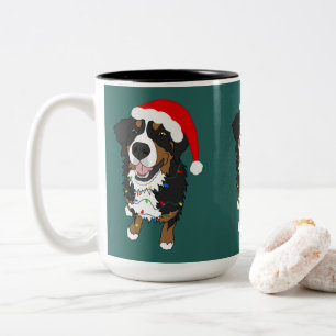 Weihnachten Bernese Mountain Dog Zweifarbige Tasse