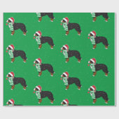 Weihnachten Bernese Mountain Holiday Dog Geschenkpapier (Flach)