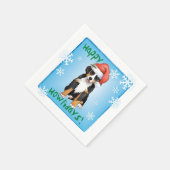 Weihnachten Bernese MountaIn Hund Serviette (Ecke)