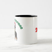 Weihnachten Bernese Mountain Hund Tasse: Frohe Wei Zweifarbige Tasse (Mittel)