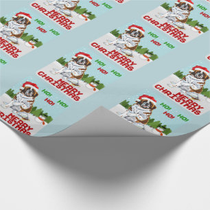 Weihnachten Bernhardiner Geschenkpapier