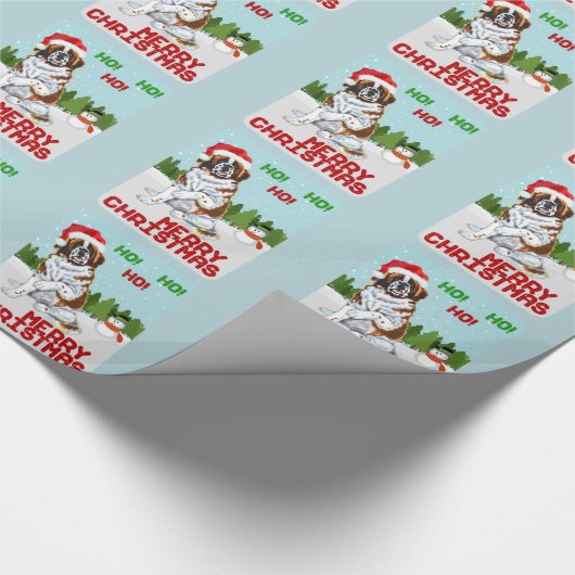 Weihnachten Bernhardiner Geschenkpapier (Ecke)