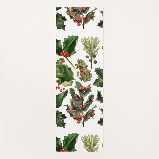 Weihnachten Berries Holly Verlasse. Weihnachtsberr Yogamatte (Vorderseite)