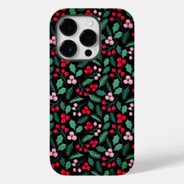 Weihnachten Berry Delight nahtloses Muster Case-Mate iPhone 14 Pro Hülle