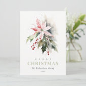 Weihnachten - Berry Poinsettia Corporate Logo (Stehend Vorderseite)