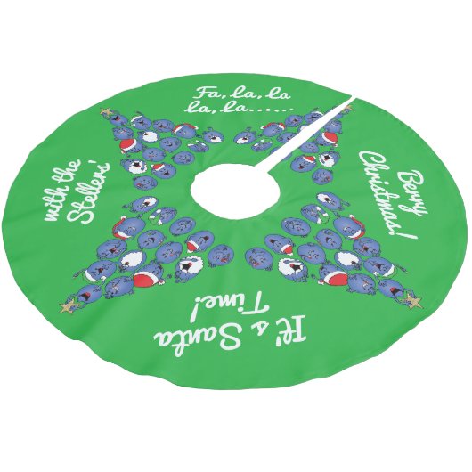 Weihnachten Berry Weihnachten Polyester Weihnachtsbaumdecke (Schrägansicht)