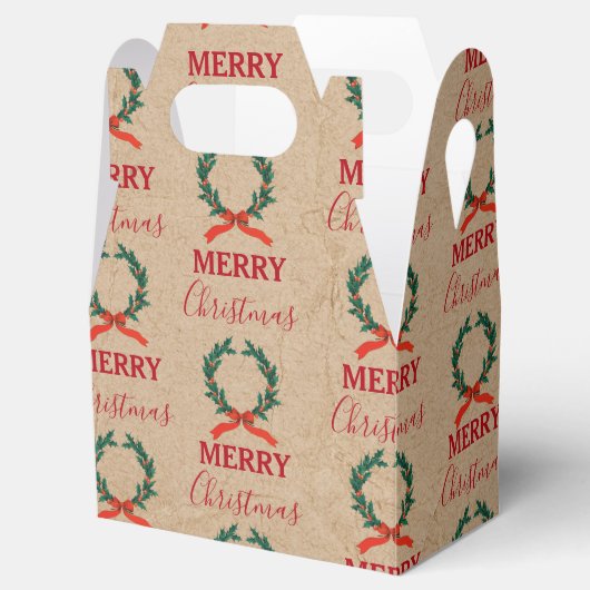 Weihnachten Berry Wreath Holiday Kraft Geschenkschachtel (Geöffnet)