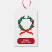 Weihnachten Berry Wreath Weihnachtsfeiertag - Begr Geschenkanhänger (Vorderseite)