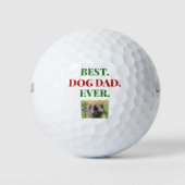 Weihnachten Bester Hund Vater je Foto Golfball (Vorderseite)