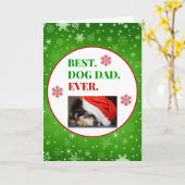 Weihnachten Bester Hund Vater je Foto Karte (Gelbe Blume)