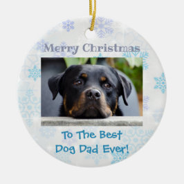 Weihnachten Bester Hund Vater je Foto Keramik Ornament