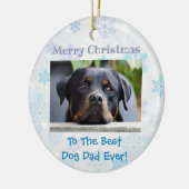 Weihnachten Bester Hund Vater je Foto Keramik Ornament (Links)