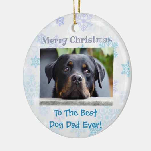 Weihnachten Bester Hund Vater je Foto Keramik Ornament (Links)