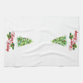 Weihnachten bestickt Look Küchentuch (Horizontal)