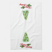 Weihnachten bestickt Look Küchentuch (Vertikal)