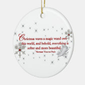 Weihnachten bewegt einen magischen Stab Keramik Ornament (Links)