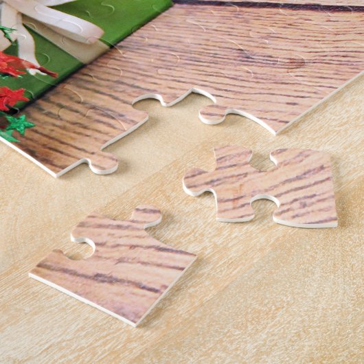 Weihnachten - Bichon Frise - Gänseblümchen Puzzle (Seite)