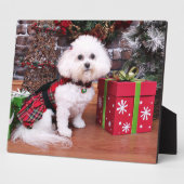 Weihnachten - Bichon Frise - Mia Fotoplatte (Seite)