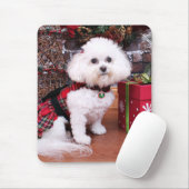 Weihnachten - Bichon Frise - Mia Mousepad (Mit Mouse)