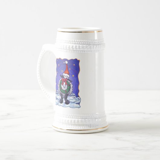 Weihnachten Bierglas (Vorderseite Links)