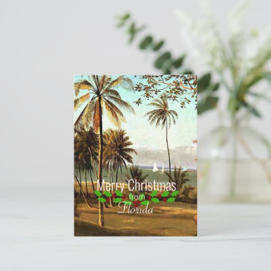 Weihnachten, Bierstadt - Florida Szene Postkarte (Stehend Vorderseite)