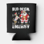 Weihnachten Big Nick Energie Funny Santa mit Hund Dosenkühler (Vorderseite)