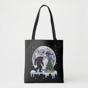 Weihnachten Bigfoot Santa Baum Schlitten Mond Rent Tasche