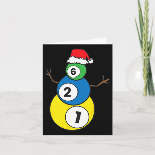 Weihnachten Billiards Snowman Kinder Weihnachten G Karte