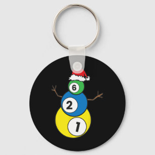 Weihnachten Billiards Snowman Kinder Weihnachten G Schlüsselanhänger