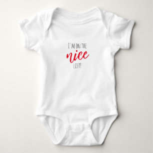Weihnachten bin ich auf der Nizza-Liste Baby Strampler