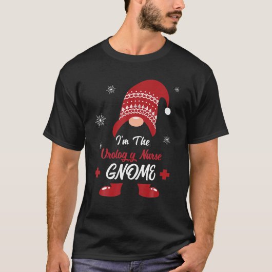 Weihnachten bin ich die Urologie Nurse Gnome Nursi T-Shirt (Vorderseite)