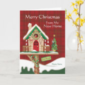 Weihnachten, bin ich, niedlicher Birdhouse Karte (Gelbe Blume)