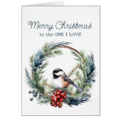 Weihnachten bis zur Liebe Chickadee Bird Wreath (Vorne)