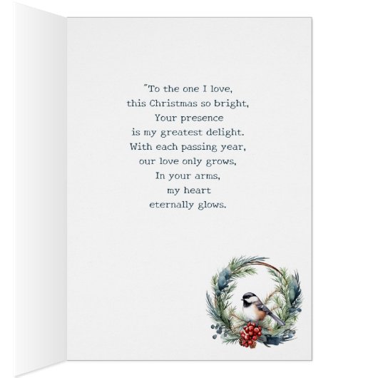 Weihnachten bis zur Liebe Chickadee Bird Wreath (Innen (Rechts))