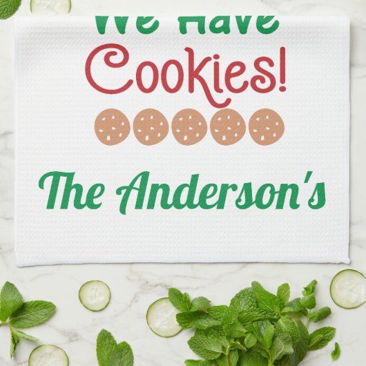 Weihnachten Bitte halten Sie hier auf. Wir haben K Geschirrtuch (Gefaltet)