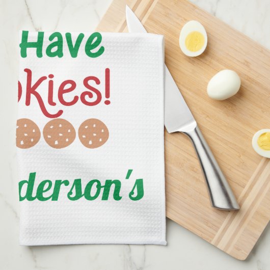 Weihnachten Bitte halten Sie hier auf. Wir haben K Geschirrtuch (Viertel Falte)