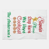 Weihnachten Bitte halten Sie hier auf. Wir haben K Geschirrtuch (Horizontal)