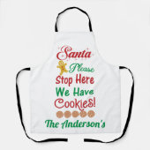 Weihnachten Bitte halten Sie hier auf. Wir haben K Schürze (Vorderseite)