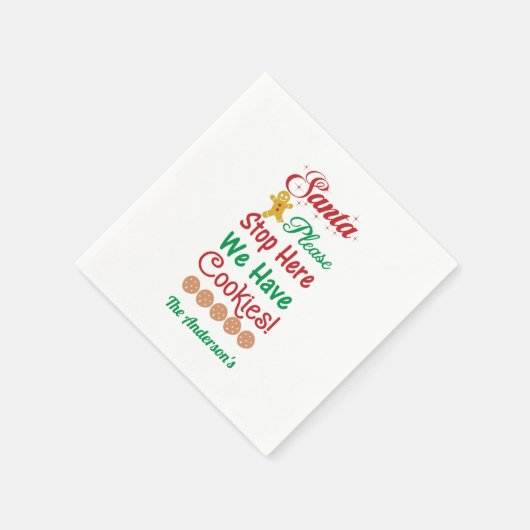 Weihnachten Bitte halten Sie hier auf. Wir haben K Serviette (Ecke)