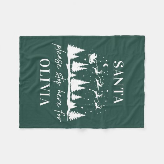 Weihnachten bitte hier anhalten fleecedecke (Vorderseite (Horizontal))