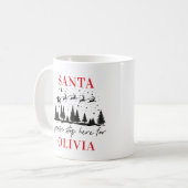 Weihnachten bitte hier anhalten kaffeetasse (Vorderseite Links)