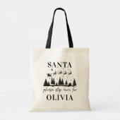 Weihnachten bitte hier anhalten tragetasche (Rückseite)