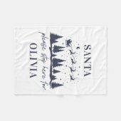 Weihnachten bitte hier anhalten Weihnachten Tradit Fleecedecke (Vorderseite (Horizontal))