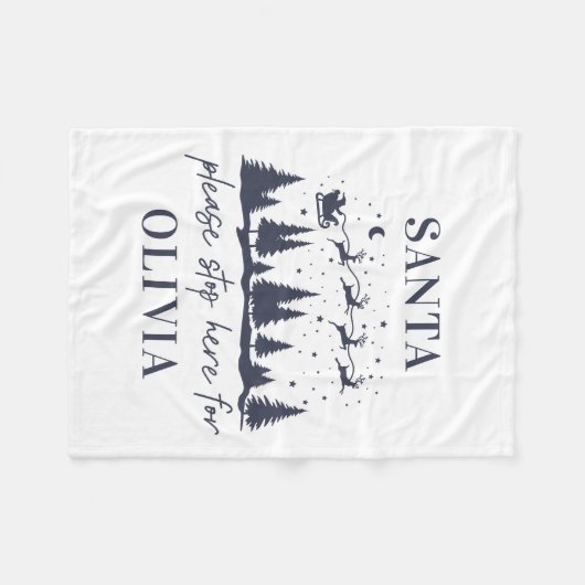 Weihnachten bitte hier anhalten Weihnachten Tradit Fleecedecke (Vorderseite (Horizontal))