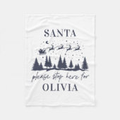 Weihnachten bitte hier anhalten Weihnachten Tradit Fleecedecke (Vorderseite)