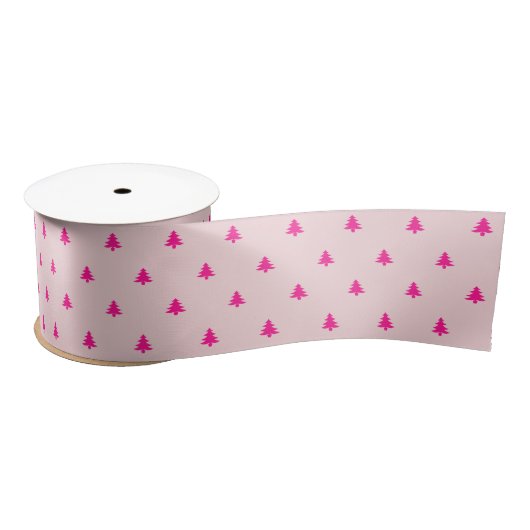 Weihnachten Blass Pink und Deep Pink Weihnachtsbau Satinband (Spule)