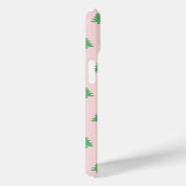 Weihnachten Blassrosa und Grüne Baummuster Case-Mate iPhone Hülle (Rückseite / Rechts)