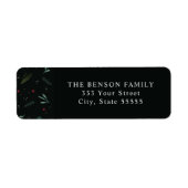 Weihnachten Blätter Berries Rücksendeadresse (Vorne)